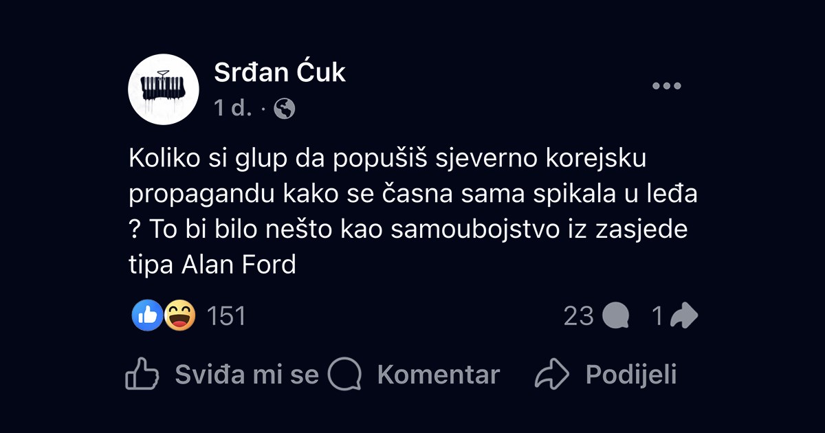 Desničari šire novu laž o časnoj