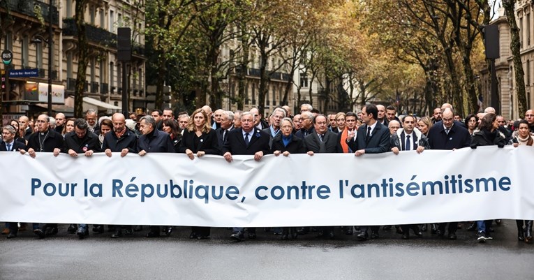 U Parizu organiziran veliki  protiv antisemitizma, hodao i politički vrh