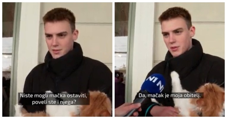 Ukrajinac Aleks u Poljsku ponio i svog mačka: "On je moja obitelj"