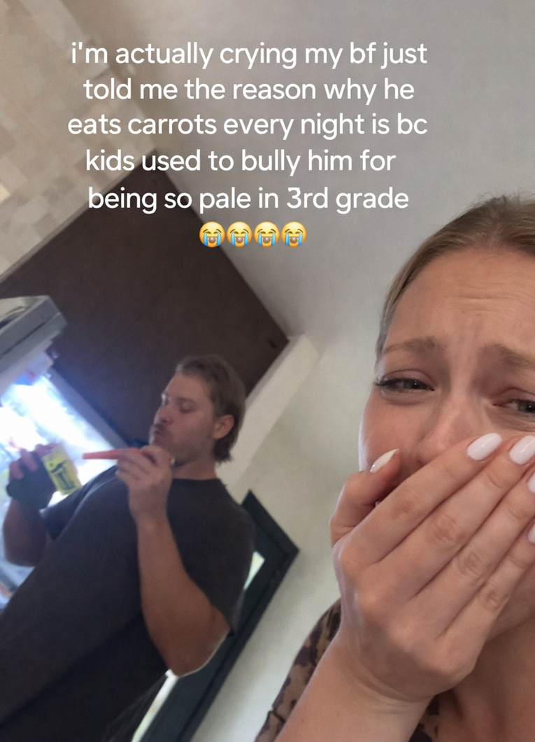 Tip jede mrkvu svaki dan jer su ga u školi sprdali da je jako blijed