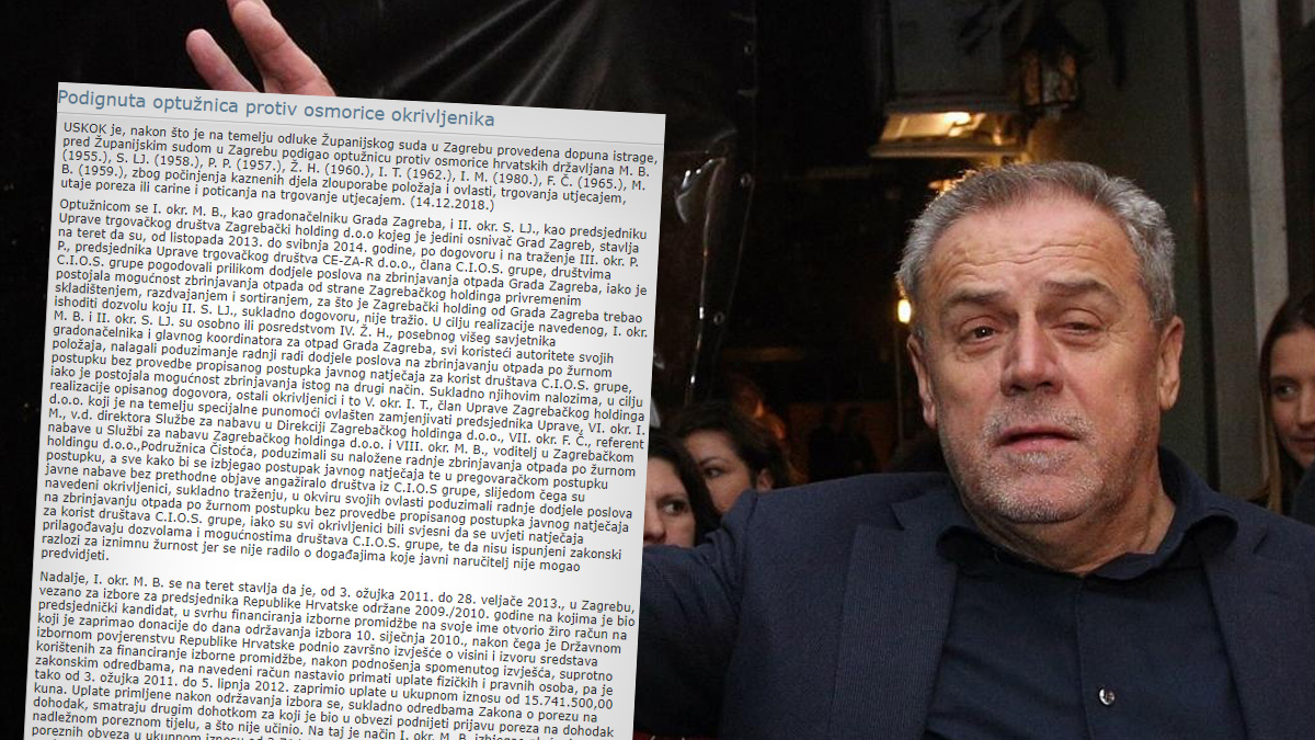 Uskok podigao nove optužnice protiv Bandića