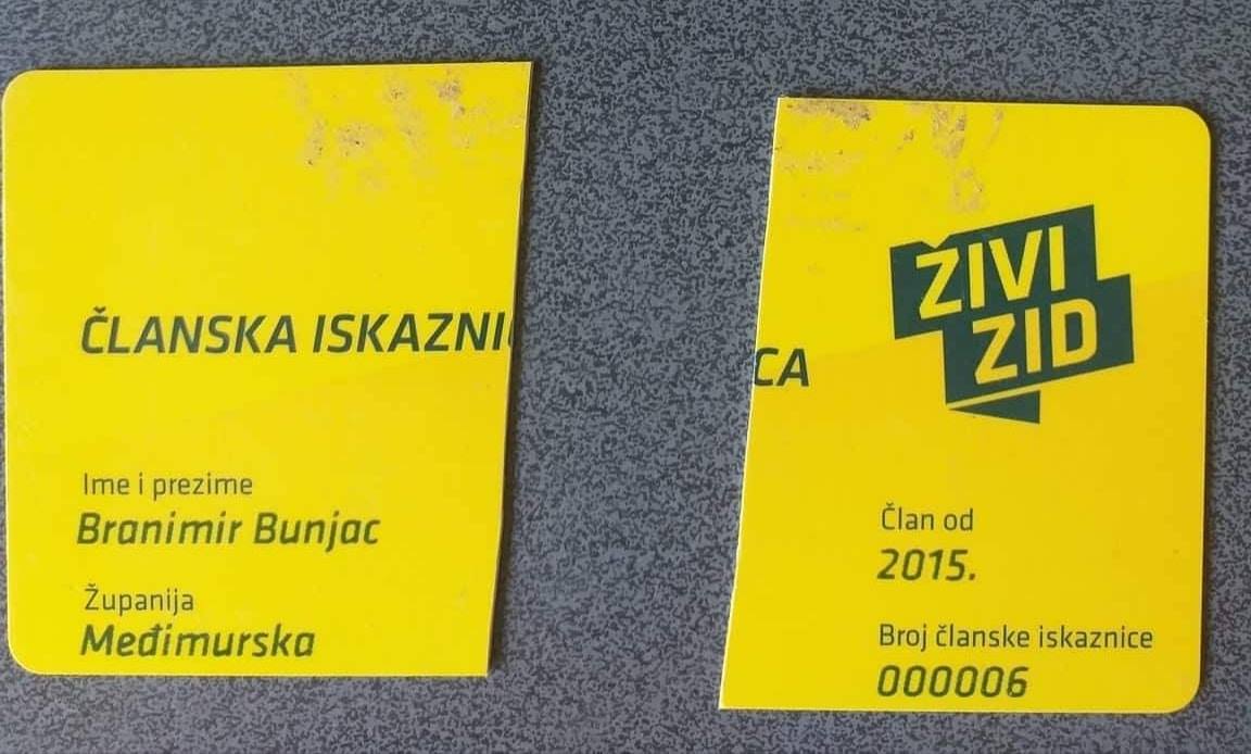 Bunjac poderao iskaznicu Živog zida