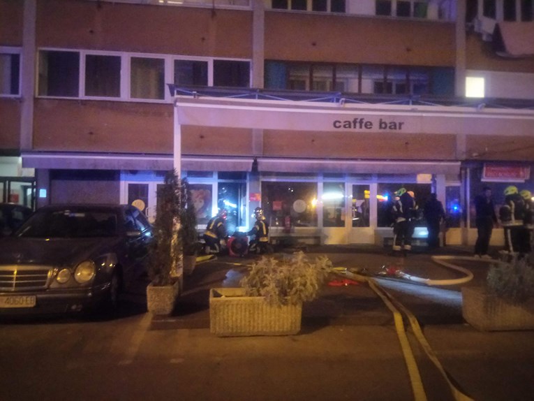 VIDEO Požar u kafiću na zagrebačkoj Knežiji, svjedoci čuli eksploziju