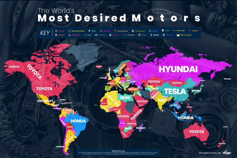 Toyota je najpopularnija u svijetu, iznenađujuće je koju auto marku vole Hrvati!
