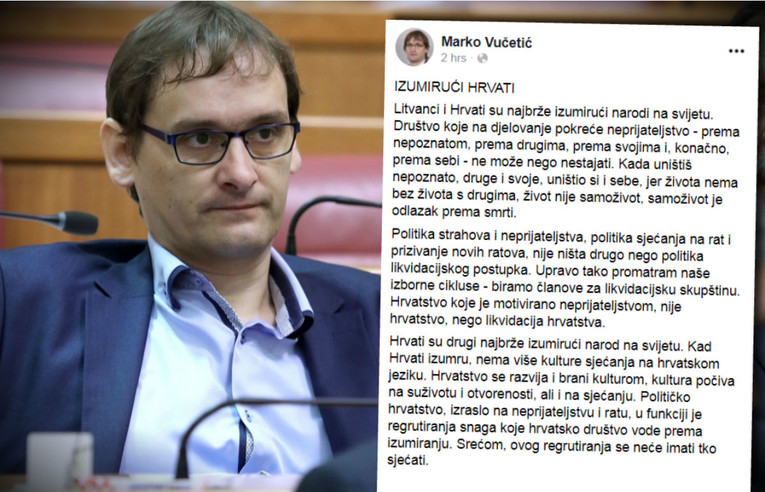 Vučetić: Političko hrvatstvo vodi prema izumiranju