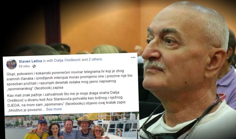 Letica komentirao svoj istup o snahi Daliji Orešković, spominjao kokain i UDBA-u