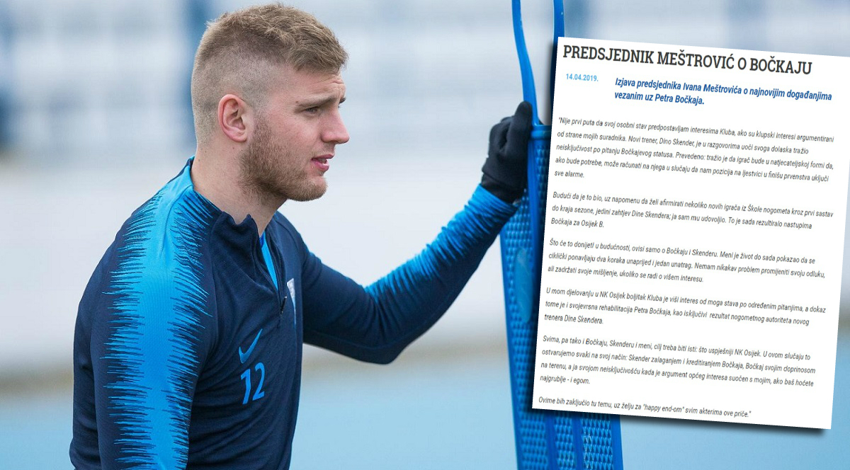 Šef Osijeka objasnio povratak Bočkaja: "To je bio jedini zahtjev novog trenera"