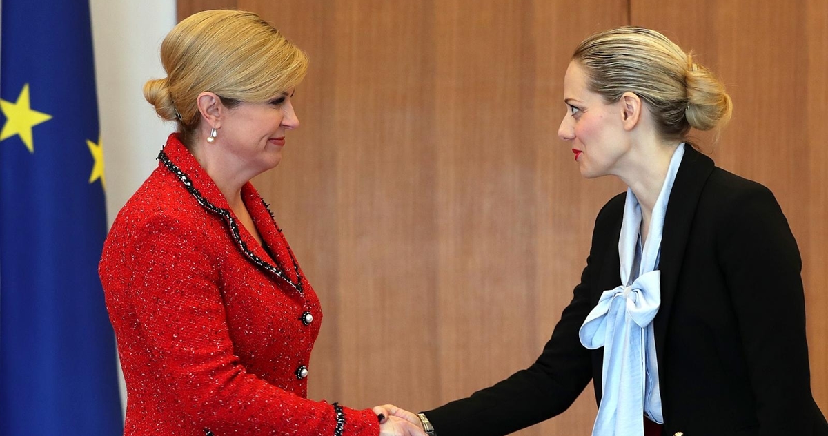 Kolinda i Jelena Veljača na sastanak stigle s istim frizurama