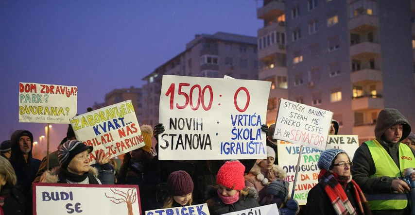 Stanovnici zagrebačkog Španskog blokirali cestu zbog Bandića
