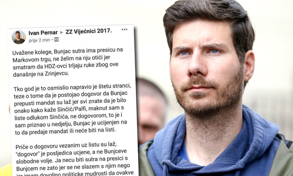 Pernar u noći na Fejsu objašnjavao što se događa u Živom zidu pa obrisao objavu