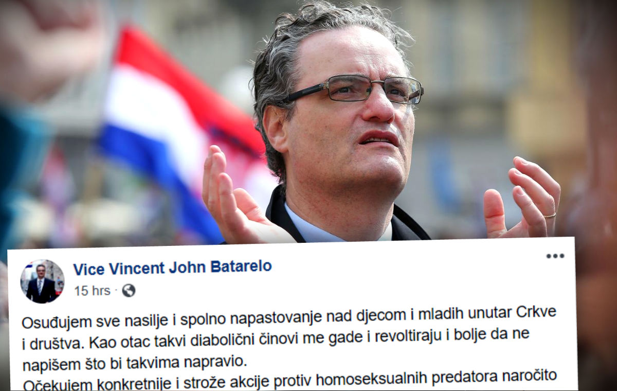Batarelo, prijatelj kardinala pedofila, za zločine Crkve okrivio homoseksualce