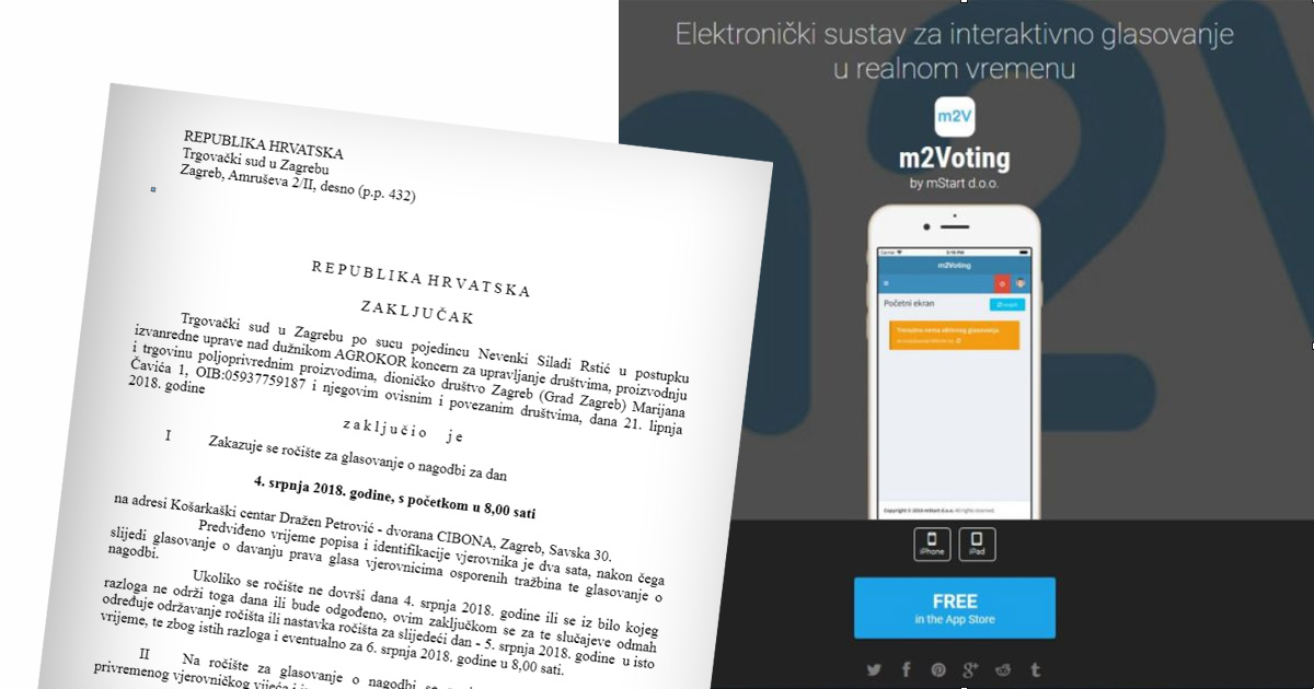 Oko 5 tisuća vjerovnika glasat će za Agrokorovu nagodbu u Ciboni, i to mobitelom
