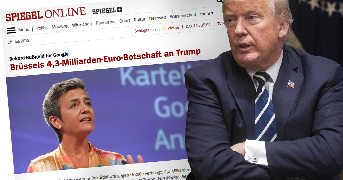 Spiegel: Rekordna kazna Googleu je europska poruka Trumpu