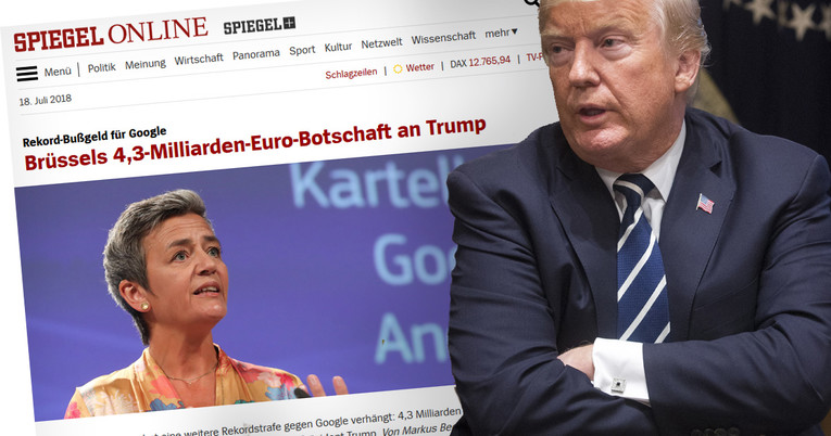 Spiegel: Rekordna kazna Googleu je europska poruka Trumpu