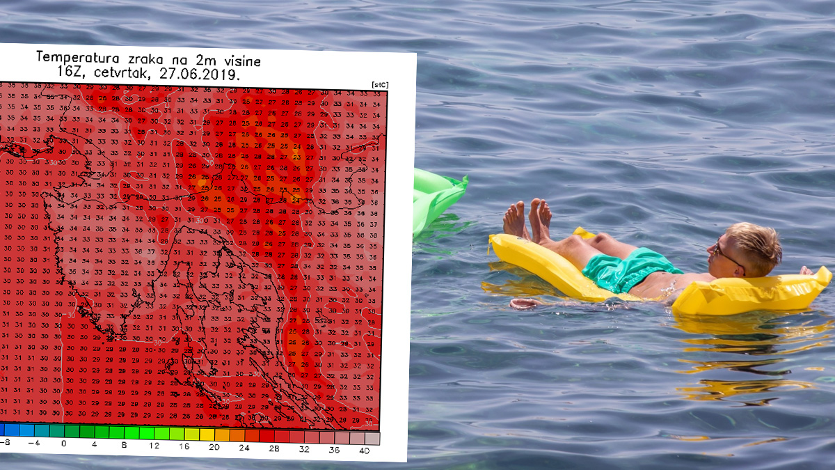 Slijede dva ekstremno topla dana: Temperature će ići preko 36°C, more preko 27°C