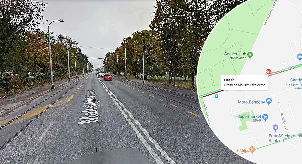 U Maksimirskoj se auto zabio u rasvjetni stup. Promet normaliziran oko devet