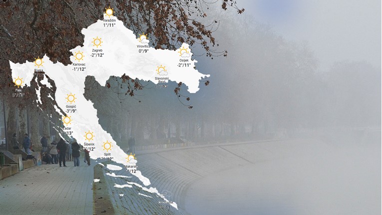 Pola Hrvatske jutros je bilo u minusu. 7 cm snijega ima na Sljemenu