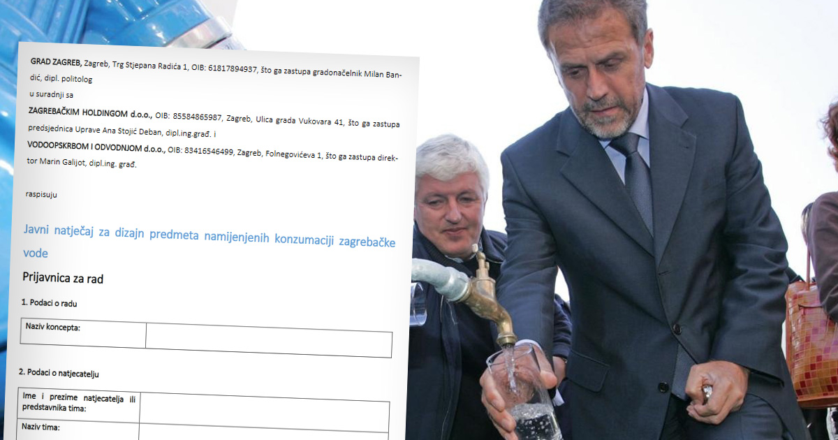 Bandić raspisao natječaj za dizajnerske čaše i boce za uhljebe