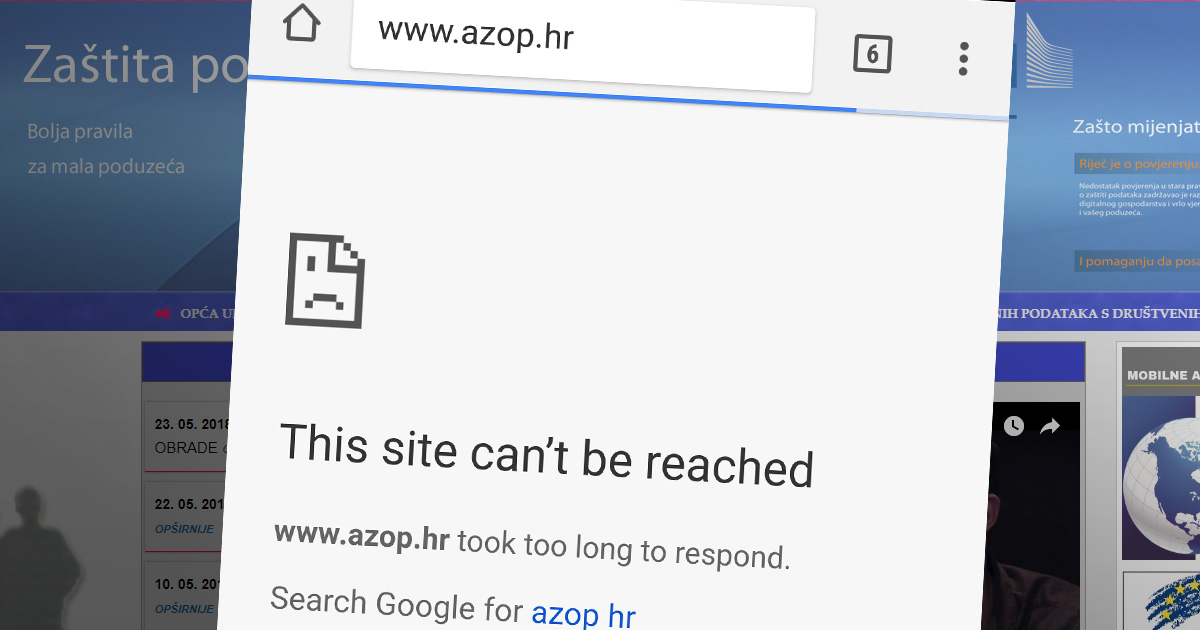 Satima nije radio web Agencije za zaštitu osobnih podataka: "Nije naša greška, imamo tehničkih problema"