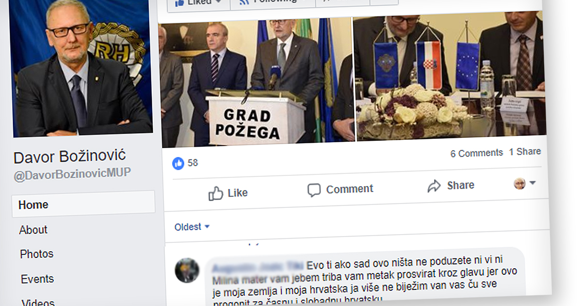Božinoviću na Fejs napisao da mu treba metak u glavu pa završio u pritvoru