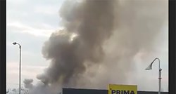 VIDEO Požar u Primi na istoku Zagreba, gusti dim šikljao je visoko u zrak