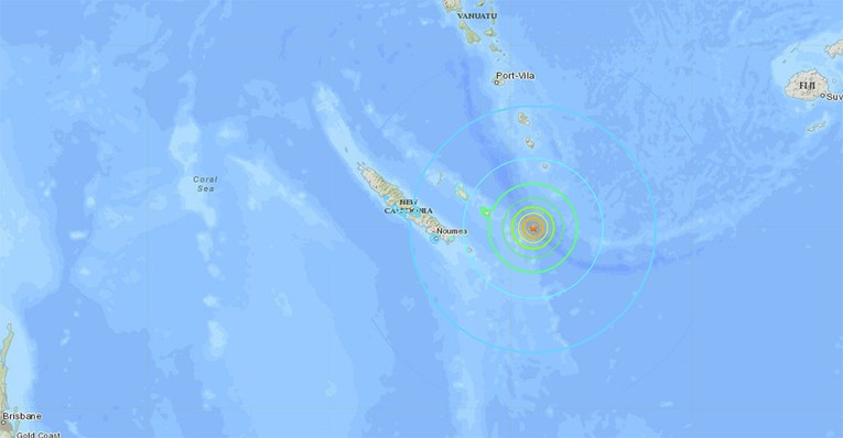 Dva jaka potresa kod Nove Kaledonije, oglašeno upozorenje od tsunamija