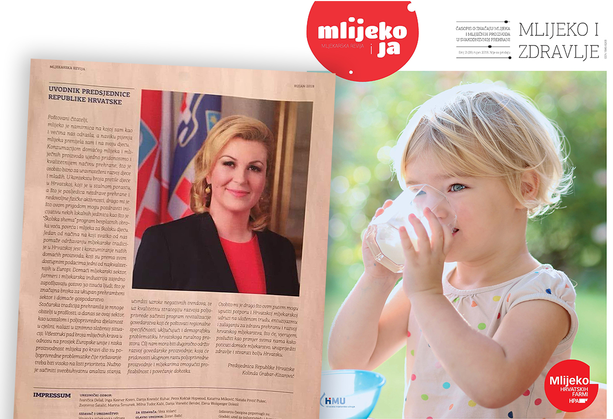 Kolinda napisala uvodnik za mljekarski magazin. Ozbiljno