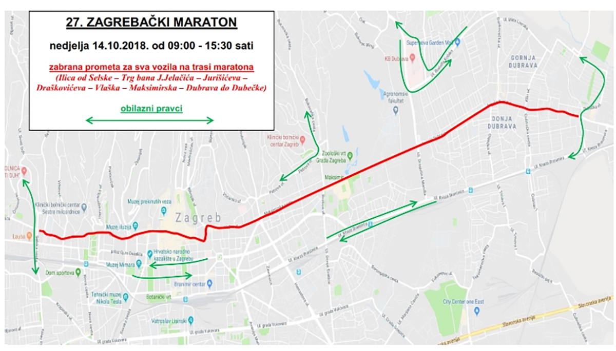 Zagreb je u prometnoj blokadi do 15.30. Evo kuda se možete kretati