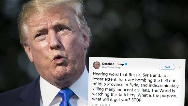 Trump: Prekinite bombardiranje u Idlibu i ubijanje nedužnih civila