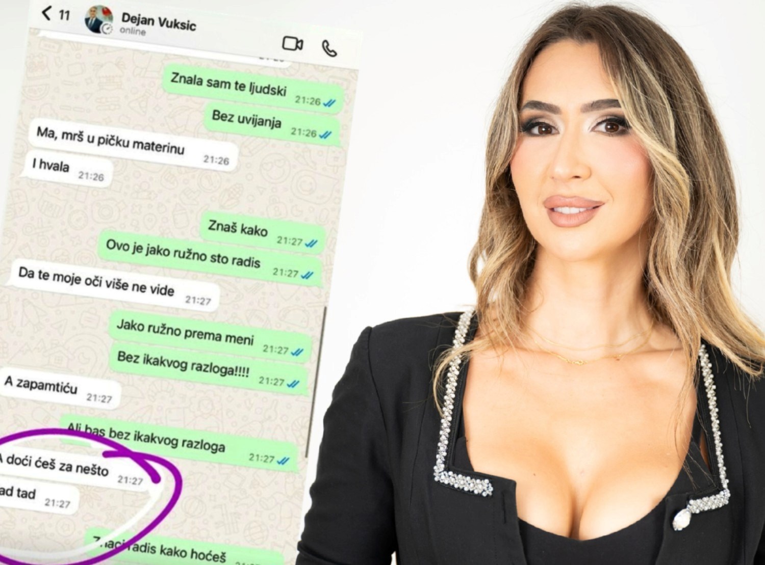 Bivša crnogorska državna tajnica iz 18+ afere objavila poruke: "Mrš u pi*ku materinu"