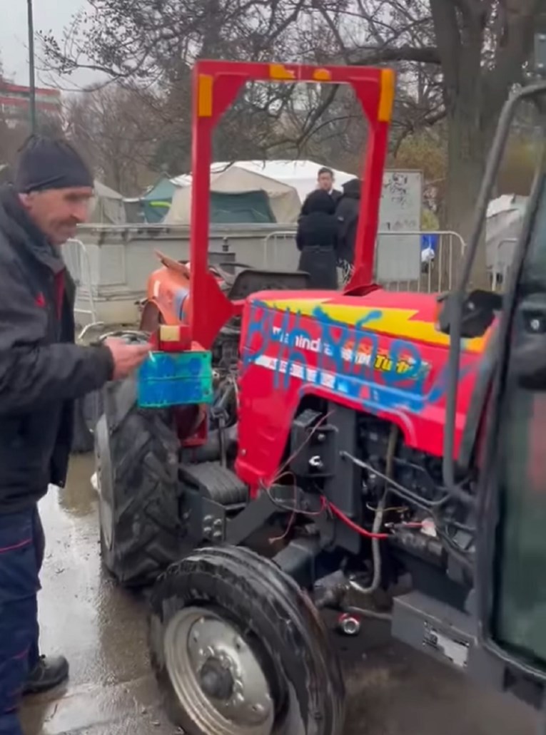 VIDEO Pogledajte reakciju vlasnika kad je došao po traktor u Beograd