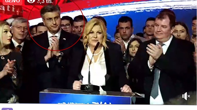 FOTO Pogledajte izraze lica Andreja Plenkovića dok je Kolinda držala govor