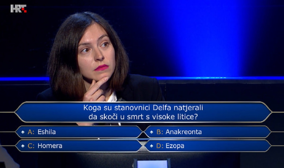 Pogađala na pitanju za 125.000 kuna i promašila, biste li vi znali odgovor?