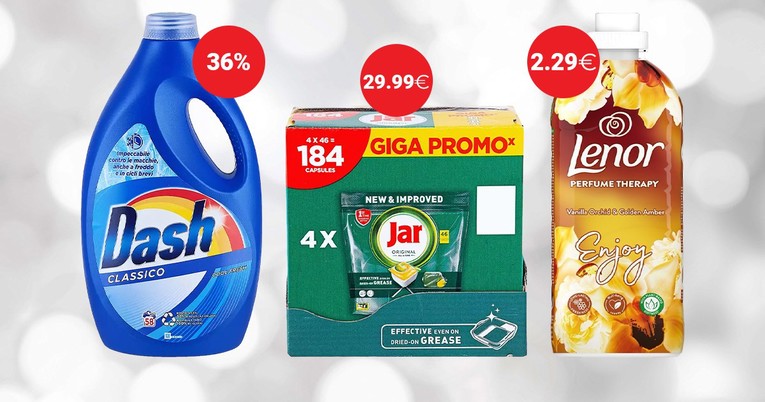 Deterdženti i omekšivači za rublje su na dobrom popustu. Može se značajno uštedjeti