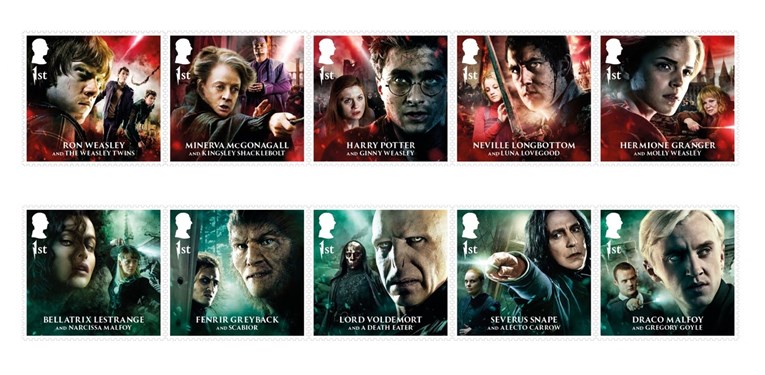 Britanska pošta izdaje nove marke s likovima iz Harryja Pottera