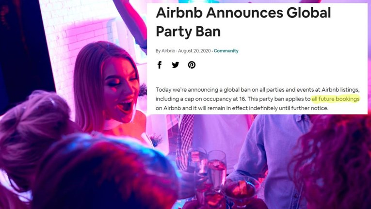 Airbnb zbog pandemije zabranio sve zabave i veća okupljanja