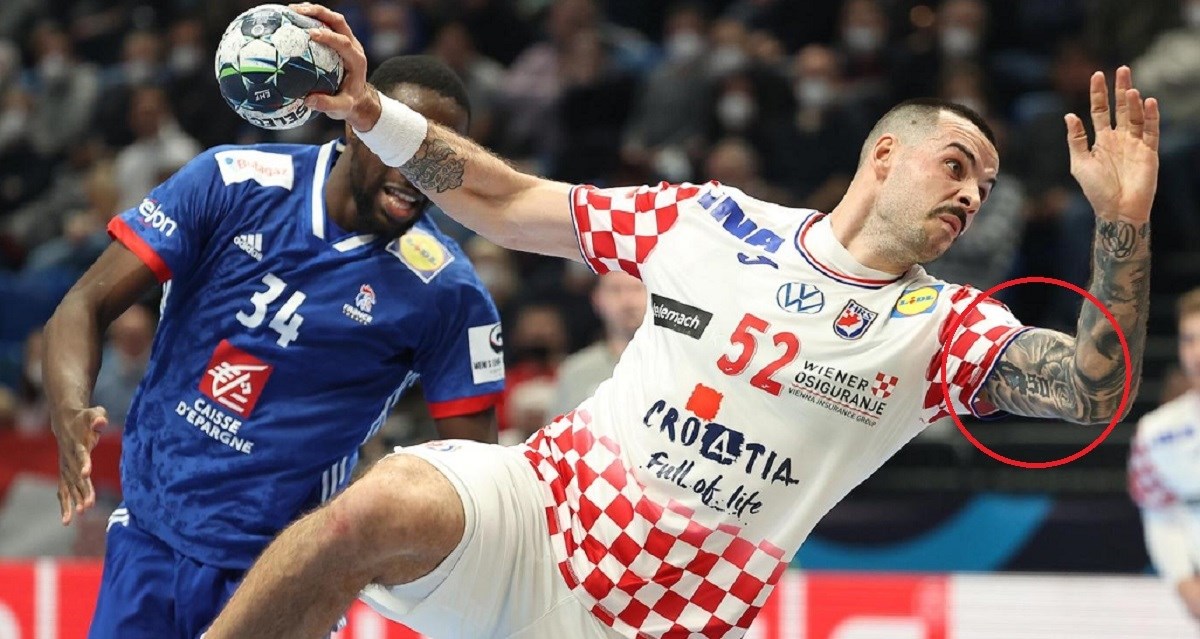 Hrvatski rukometaš obožava Hajduk. Na SP-u igra s velikom tetovažom posvećenoj Bilima