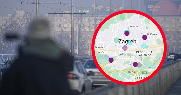 Zrak u Zagrebu je danas jako nezdrav. "Izbjegavajte fizičke aktivnosti na otvorenom"