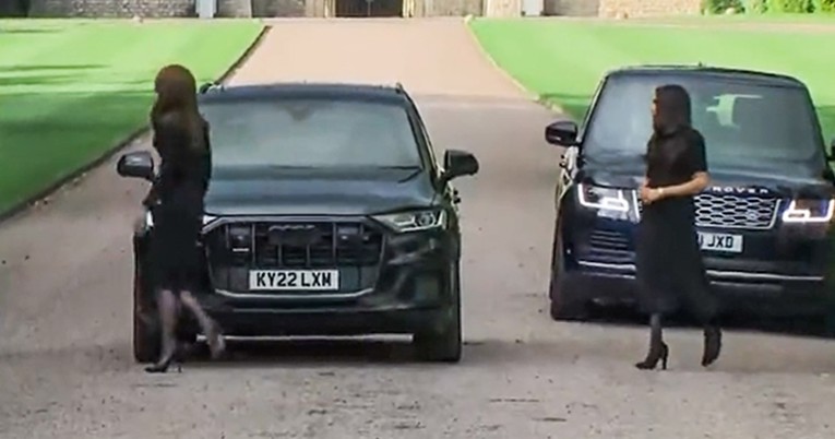 Širi se snimka čudnog trenutka između Kate i Meghan ispred dvorca. Ne podnose se?