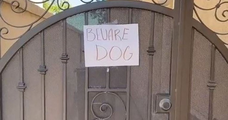 Obitelj postavila upozorenje o oštrom psu, video otkrio urnebesan prizor iz dvorišta