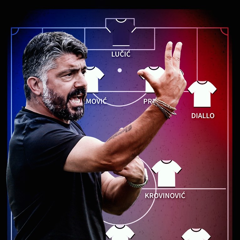 Ovo je vjerojatni sastav Hajduka za Slaven. Gattuso sprema tri promjene