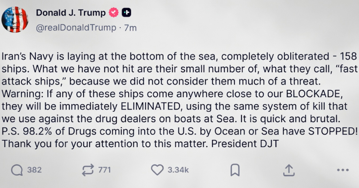 Trump: Uništili smo Iranu veće brodove, a sad ćemo i manje ako se približe blokadi