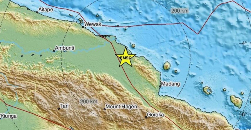 Potres magnitude 5.9 u Papui Novoj Gvineji
