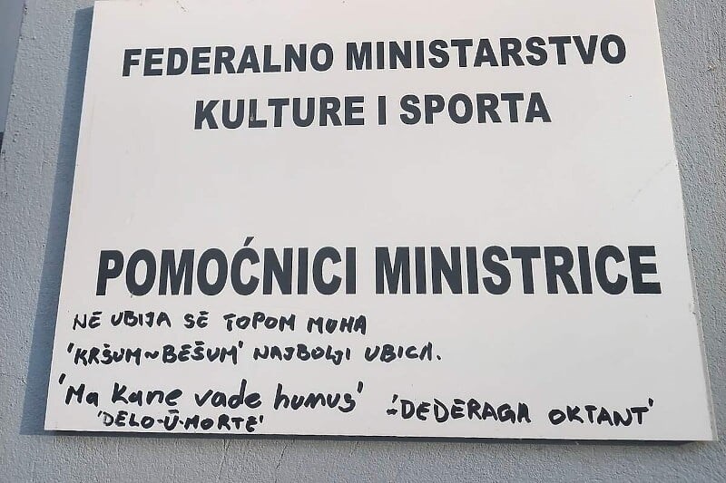 Ministarstvo kulture Federacije BiH: Prijetili su nam smrću