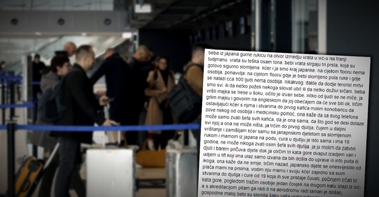 Incident na Tuđmanu: Bebi vrata nagnječila ruku, zračna luka kaže - nije ništa