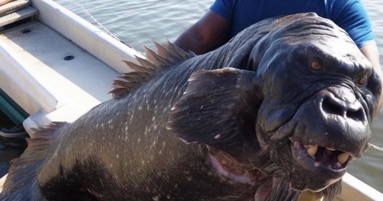 Neobična riba koja nalikuje gorili prestravila je mnoge. Nije stvarna