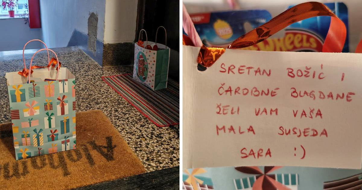 "Imamo najbolju susjedu": Sara iz Zagreba ostavila poklone pred vratima svih susjeda