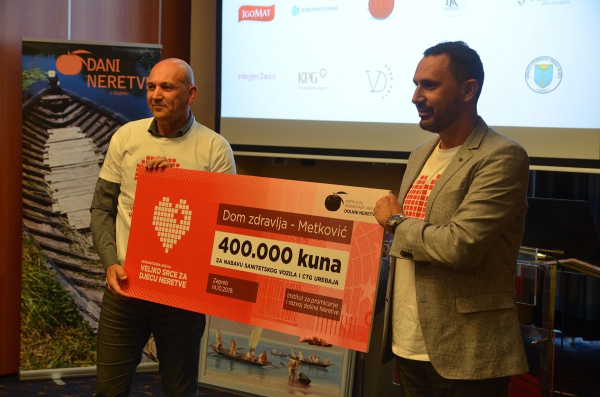 U humanitarnoj akciji skupljeno 400 tisuća kuna za Dom zdravlja u Metkoviću