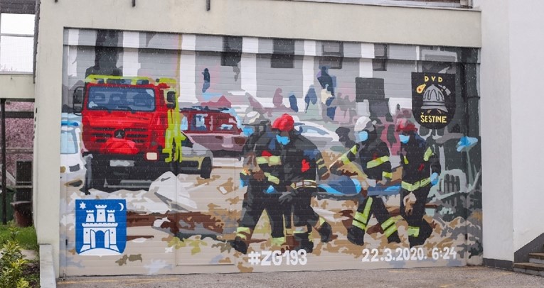 Novi mural u Zagrebu posvećen je vatrogascima koji su spašavali žrtve nakon potresa
