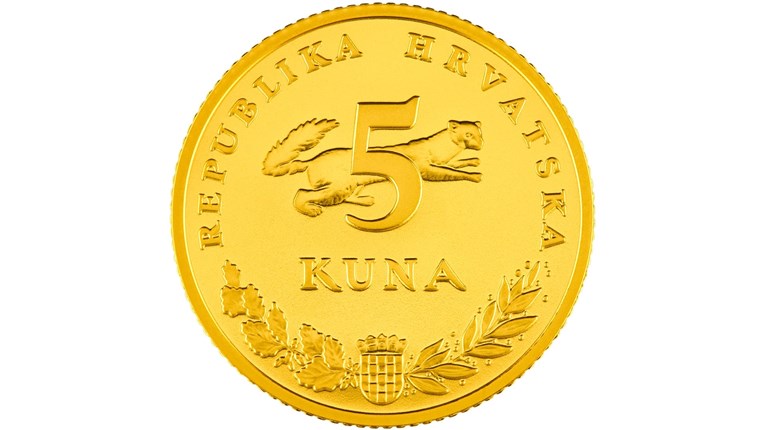 FOTO HNB izdao zlatnik od pet kuna s cijenom od 8300 kuna